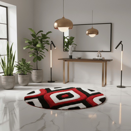 Dupes Round Shaggy Carpet & Rug