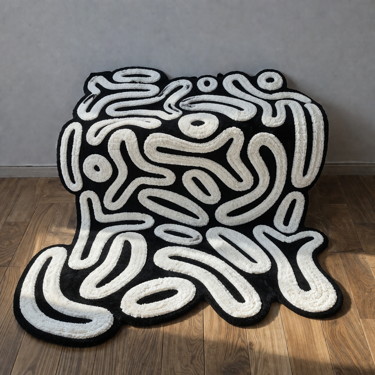 Abstract Pattern Irregular Hand Tufted Carpet