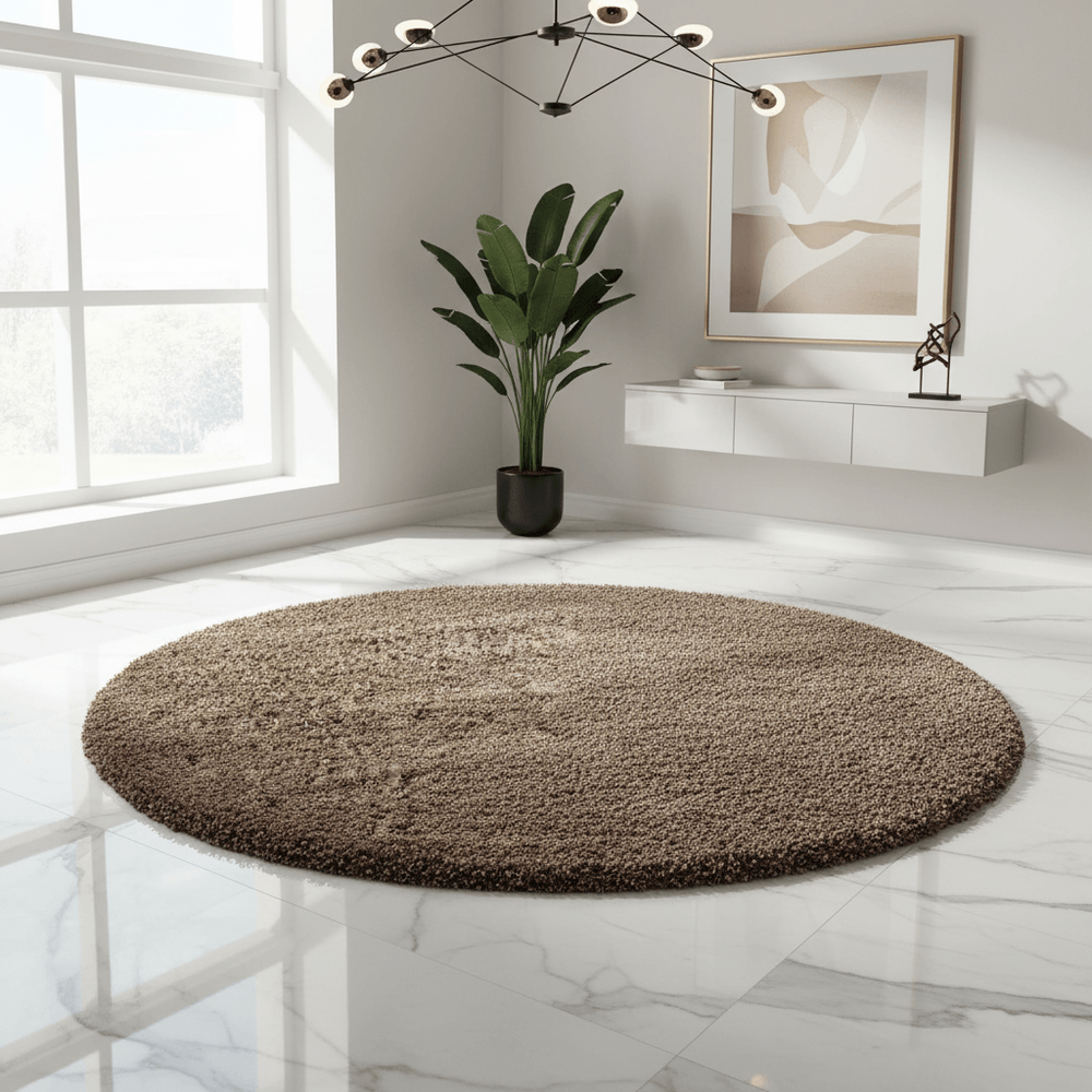 Echoes Round Shaggy Carpet & Rug