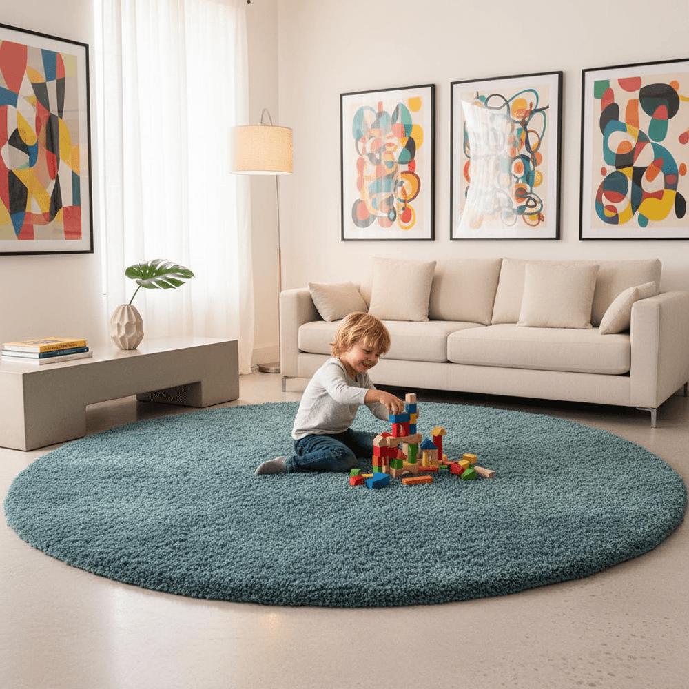 Loom Round Shaggy Carpet & Rug