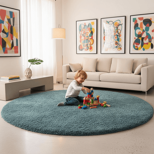Loom Round Shaggy Carpet & Rug