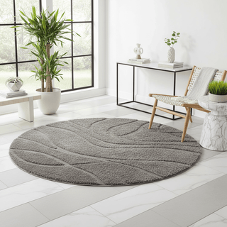 Hearth Round Shaggy Carpet & Rug