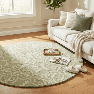 Flufforia Round Hand Tufted Carpet & Rug