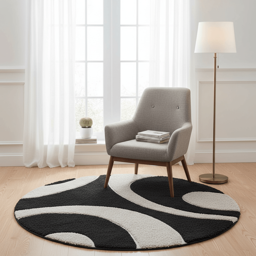 Shade Round Shaggy Carpet & Rug