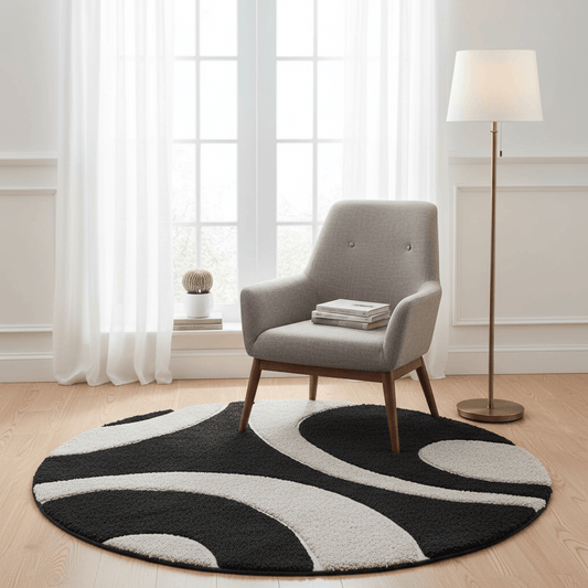 Shade Round Shaggy Carpet & Rug