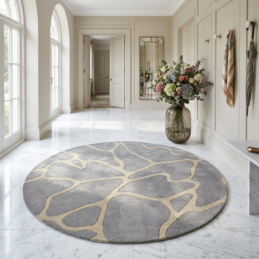 Alabaster Round Hand Tufted Carpet