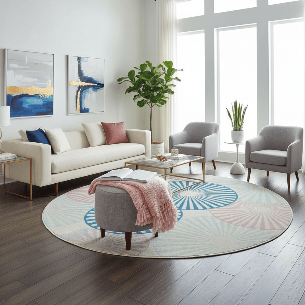 Velvique Round Hand Tufted Carpet & Rug