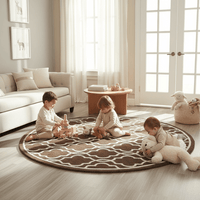 Furryquest Round Hand Tufted Carpet & Rug
