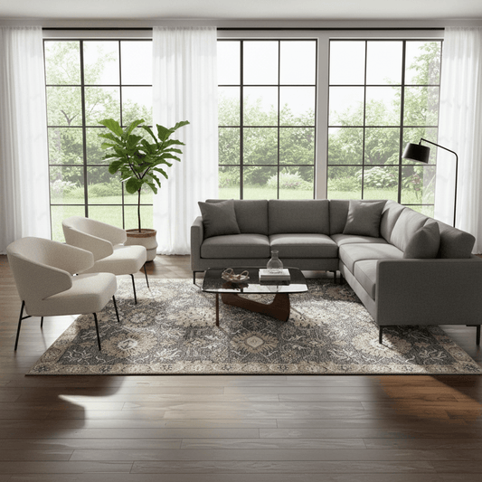 Ashy Grey Premium Hand Tufted Carpet