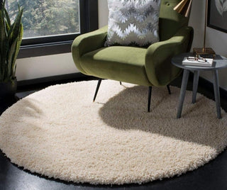 Swirls Round Shaggy Carpet & Rug