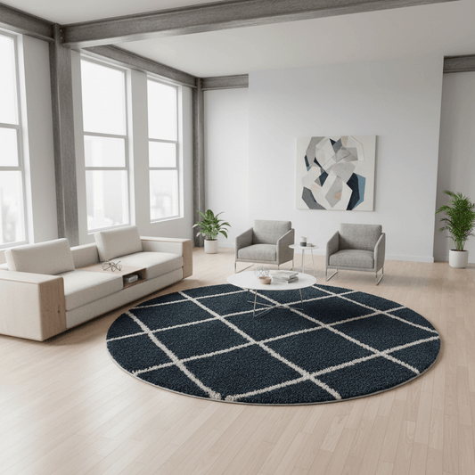 Harmony Round Shaggy Carpet & Rug