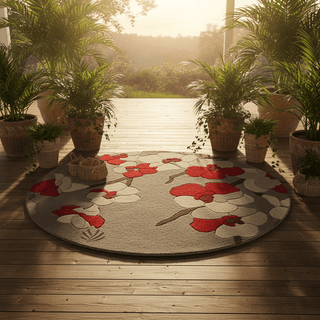 Fuzurio Round Hand Tufted Carpet & Rug