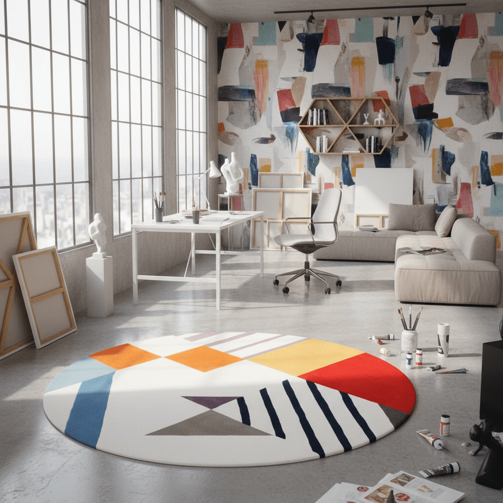 Plusharo Round Hand Tufted Carpet & Rug