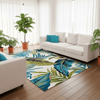 Green Leaf Hand Tufted Carpet