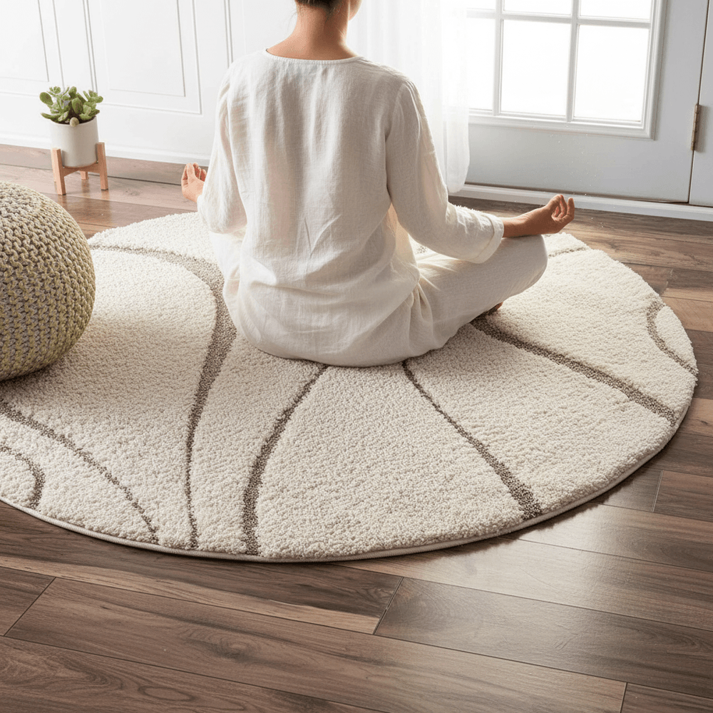 Celestial Round Shaggy Carpet & Rug