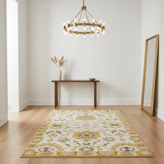 Sapphire Golden Blooms Premium Hand Tufted Carpet