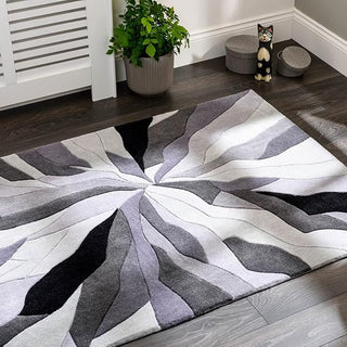 Grey Lahar Hand Tufted Carpet