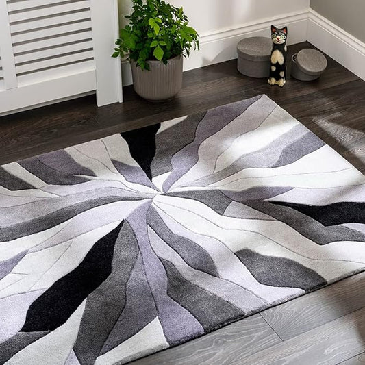 Grey Lahar Hand Tufted Carpet