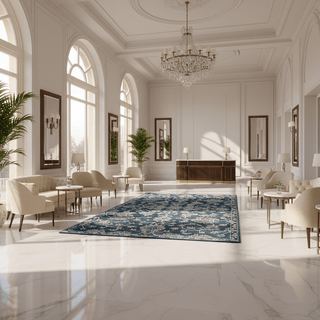 Indigo Hues Hand Premium Tufted Carpet