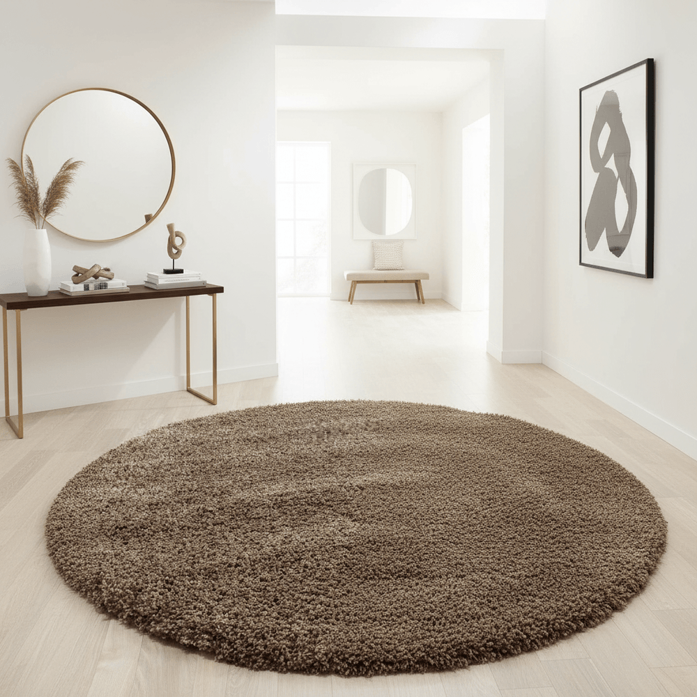 Echoes Round Shaggy Carpet & Rug