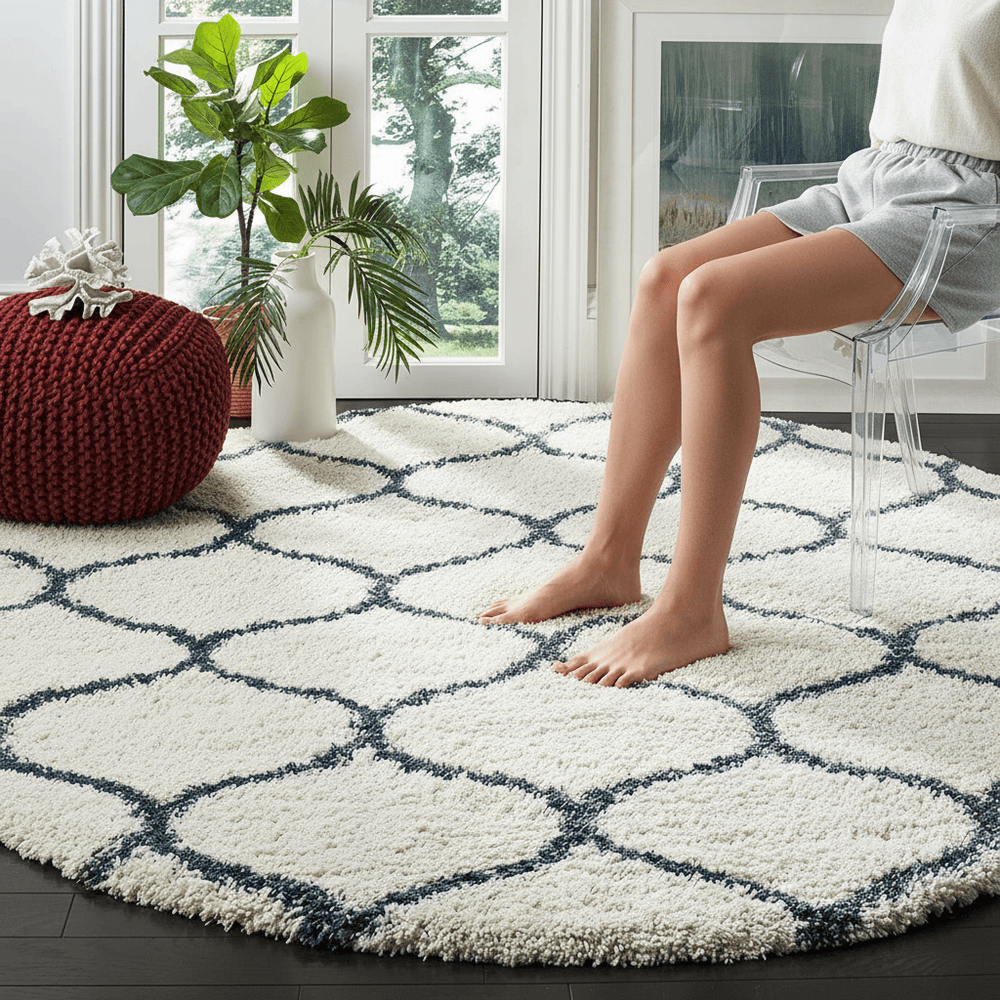 Cloud Round Shaggy Carpet & Rug