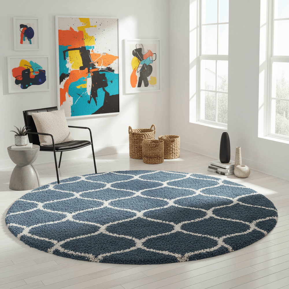 Anak Round Shaggy Carpet & Rug