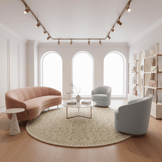 Plushvio Round Hand Tufted Carpet & Rug