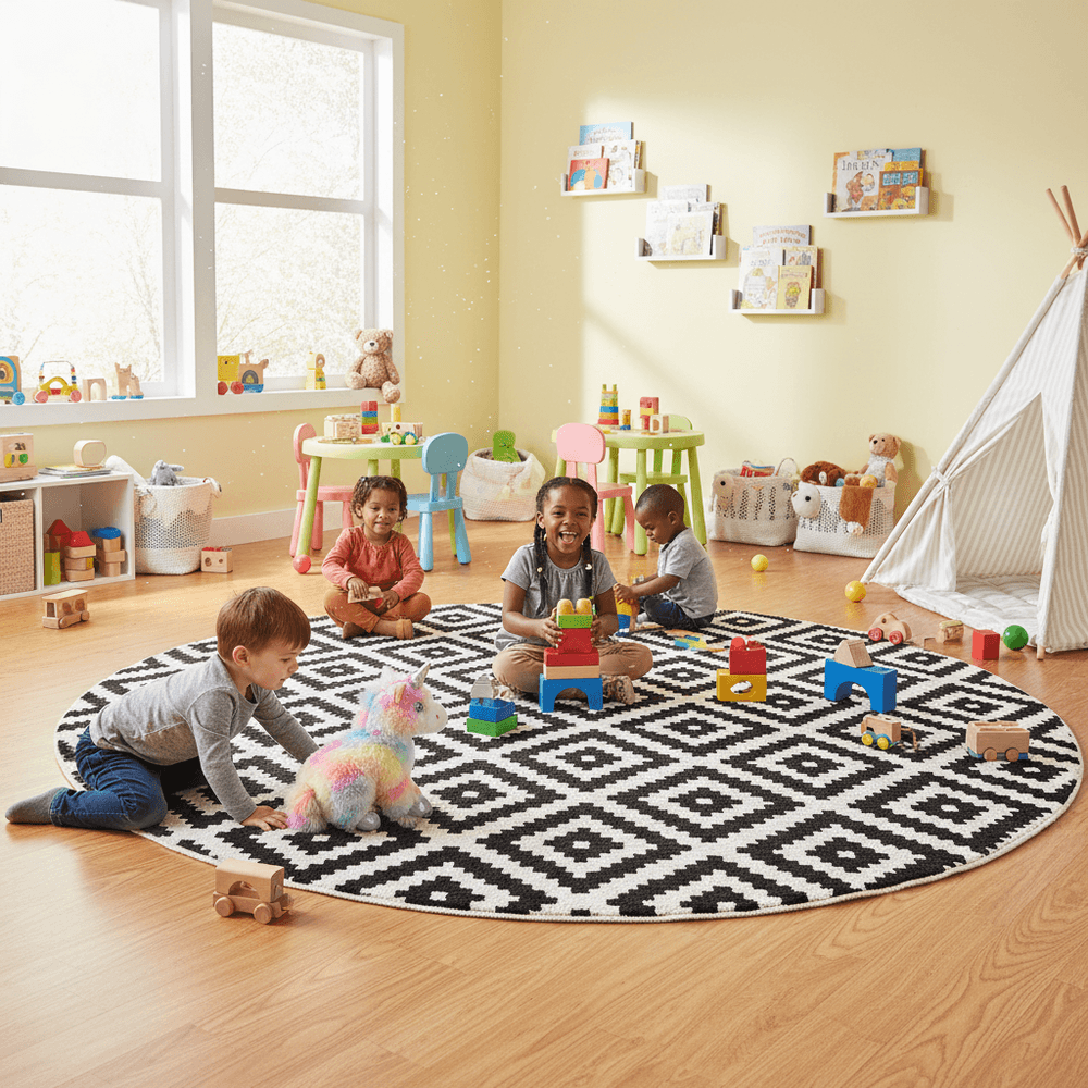 Halozeno Round Hand Tufted Carpet & Rug