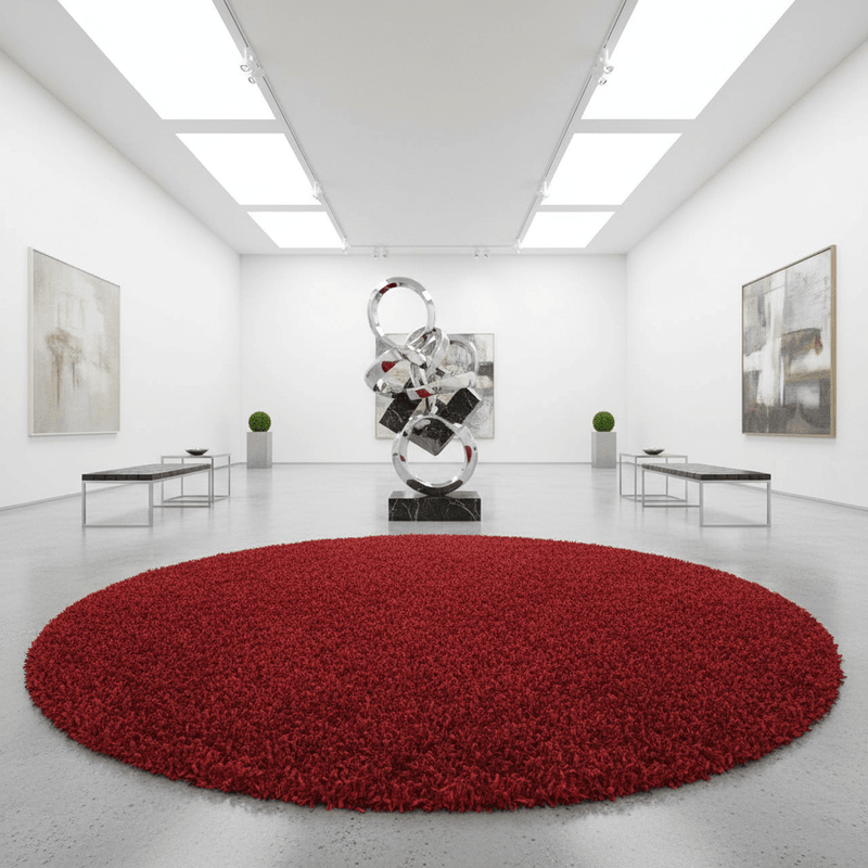 Elysian Round Shaggy Carpet & Rug