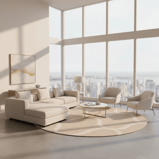Cozyzine Round Hand Tufted Carpet & Rug