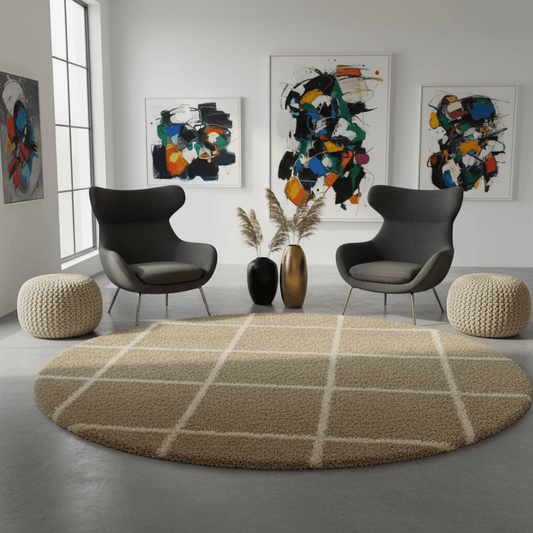 Chenille Round Shaggy Carpet & Rug