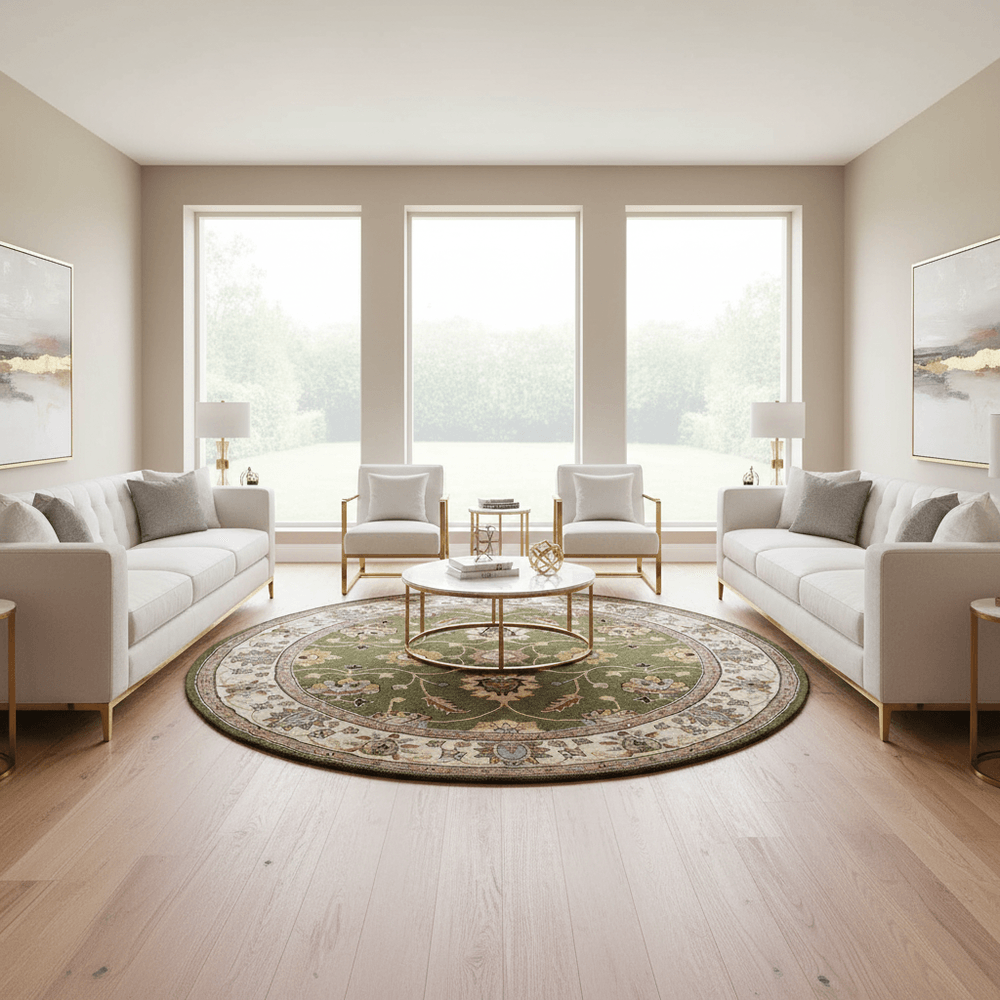 Lushique Round Hand Tufted Carpet & Rug