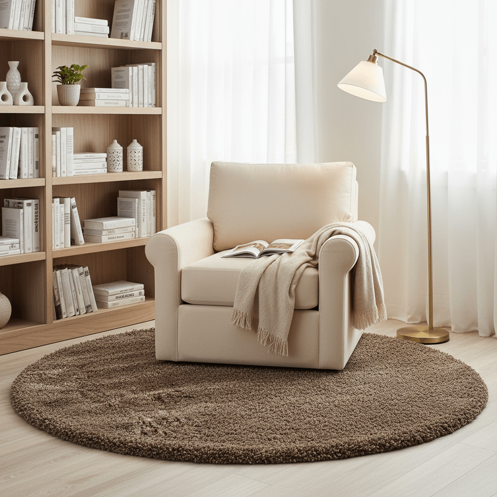 Echoes Round Shaggy Carpet & Rug