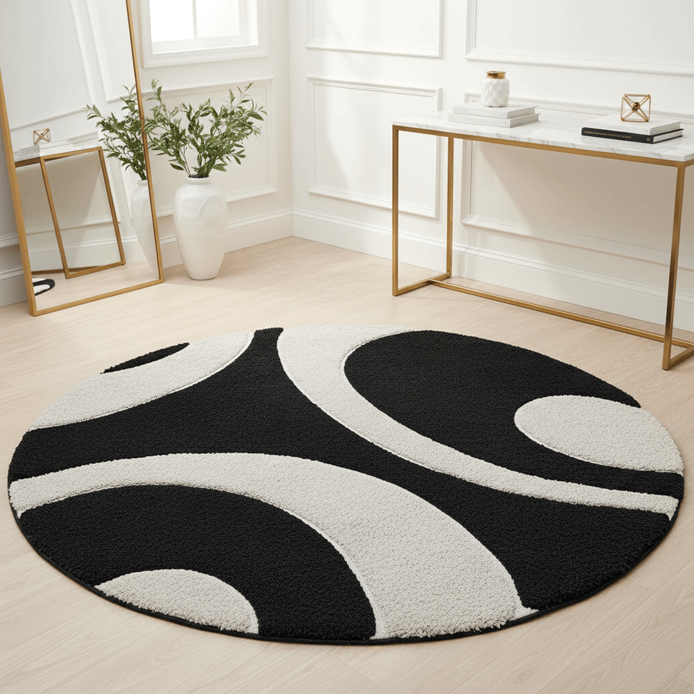 Shade Round Shaggy Carpet & Rug