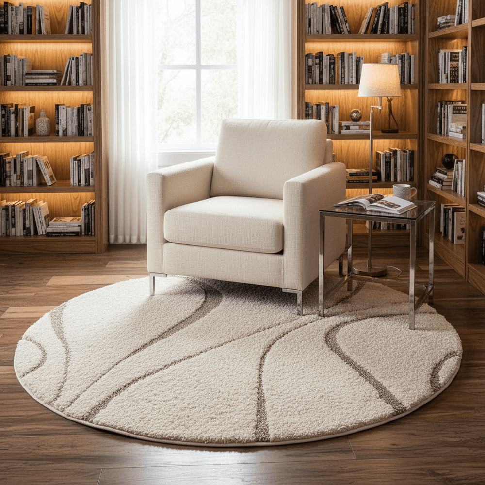 Celestial Round Shaggy Carpet & Rug