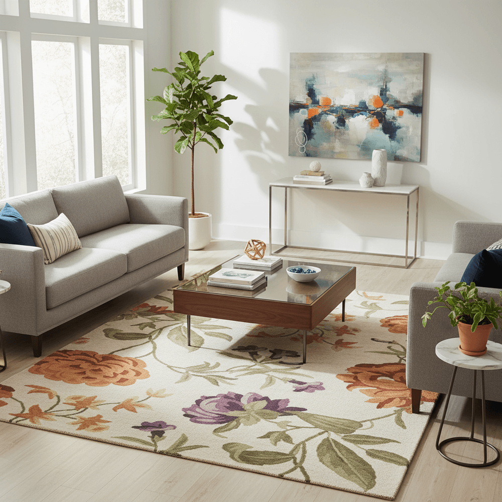 Orchida Floral Hand Tufted Carpet & Rug