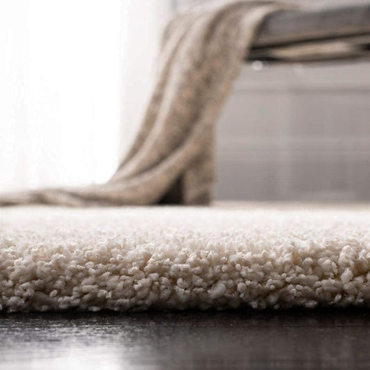 Swirls Round Shaggy Carpet & Rug