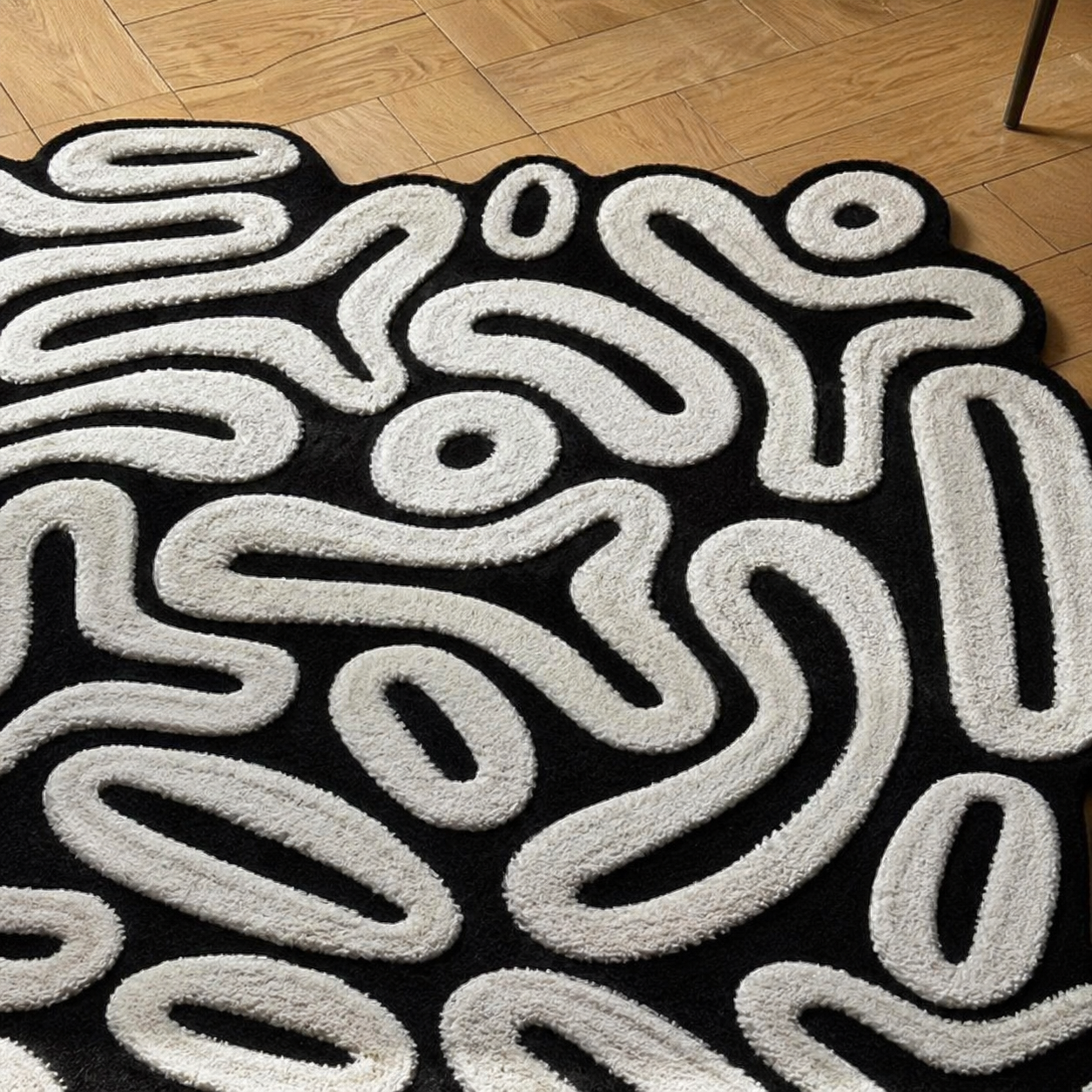 Abstract Pattern Irregular Hand Tufted Carpet