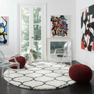 Cloud Round Shaggy Carpet & Rug