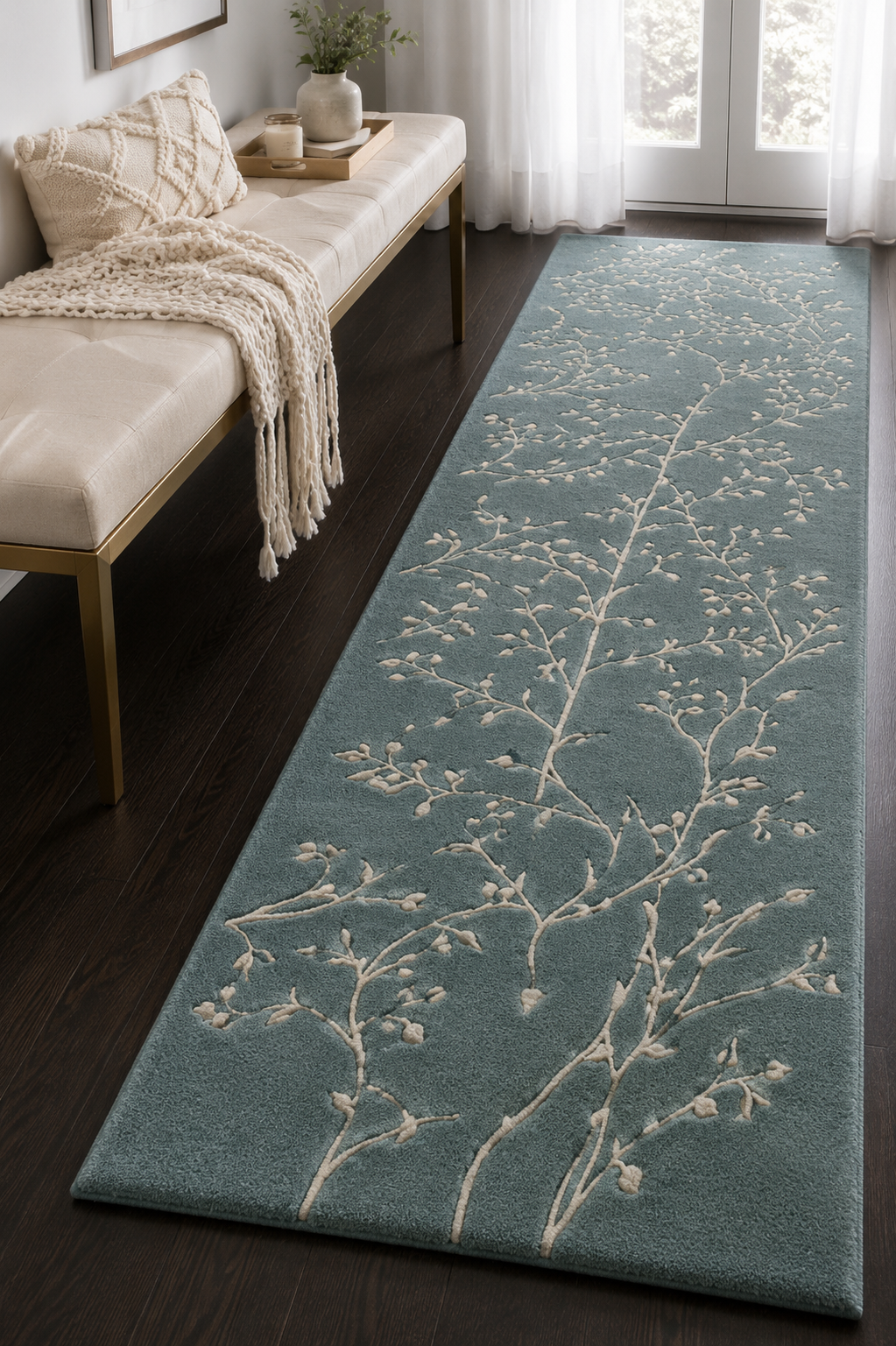 Origami Hand Tufted Runner Carpet & Rug