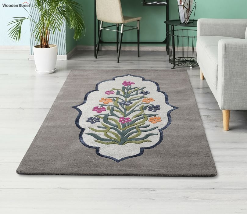Mandarin Hand Tufted Floral Carpet & Rug
