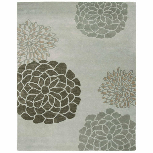 Scarlet Floral Hand Tufted Carpet & Rug
