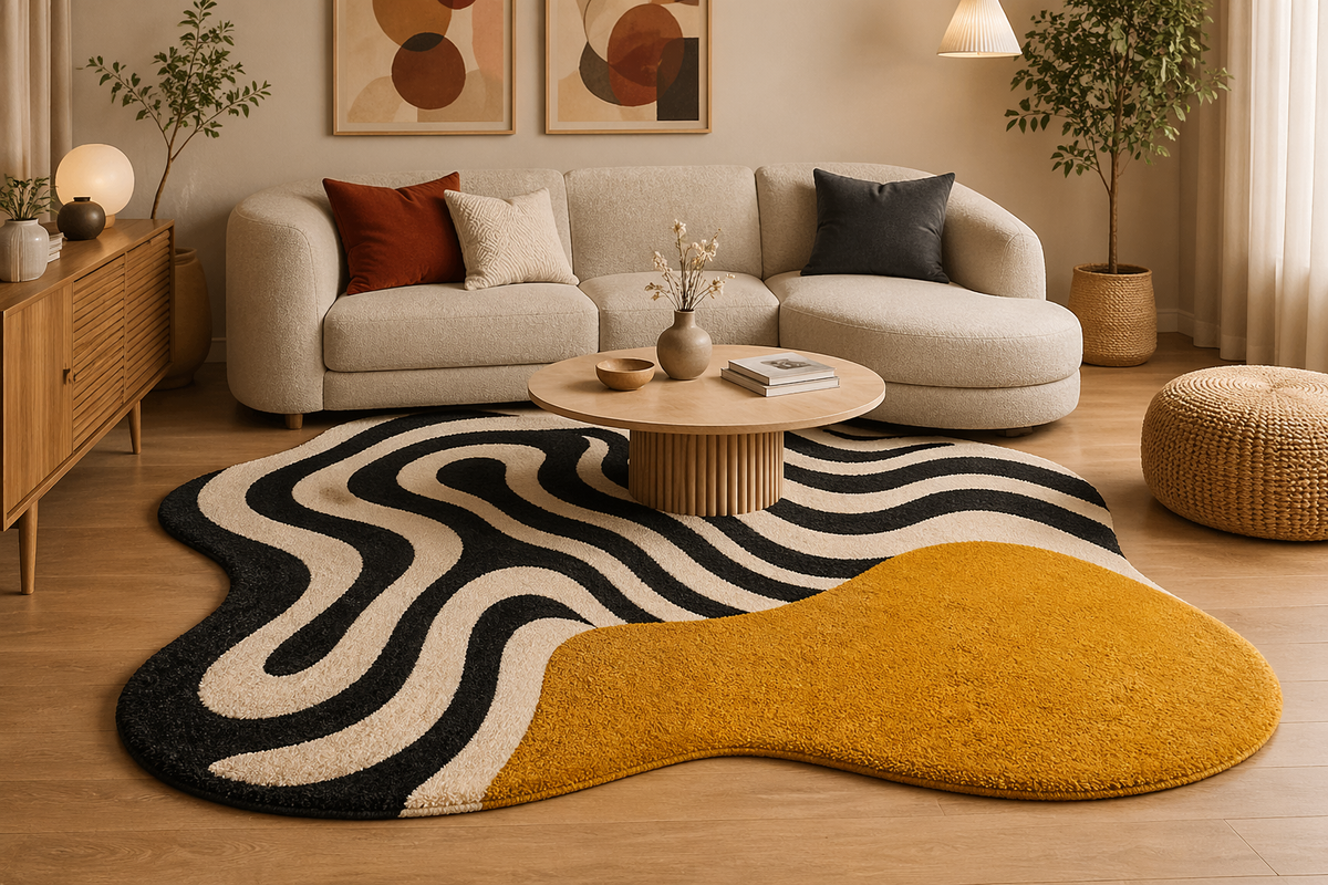 Fine Weave Irregular Hand Tufted Carpet