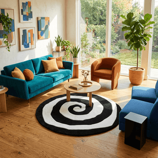 Deco Round Hand Tufted Carpet