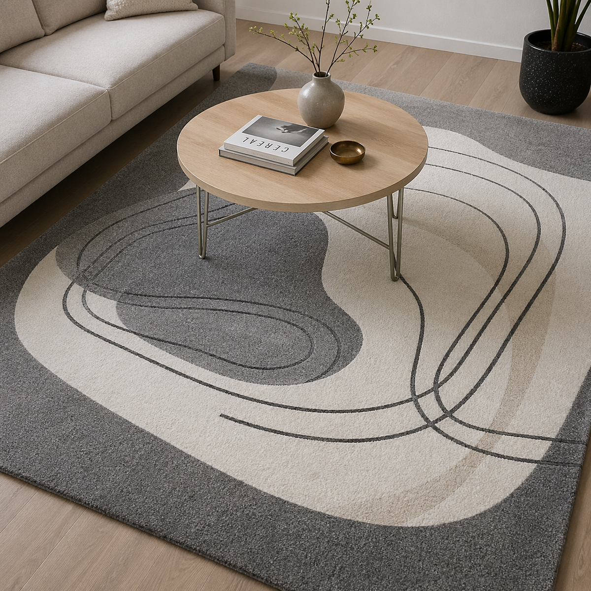 Plush Irregular Hand Tufted Carpet