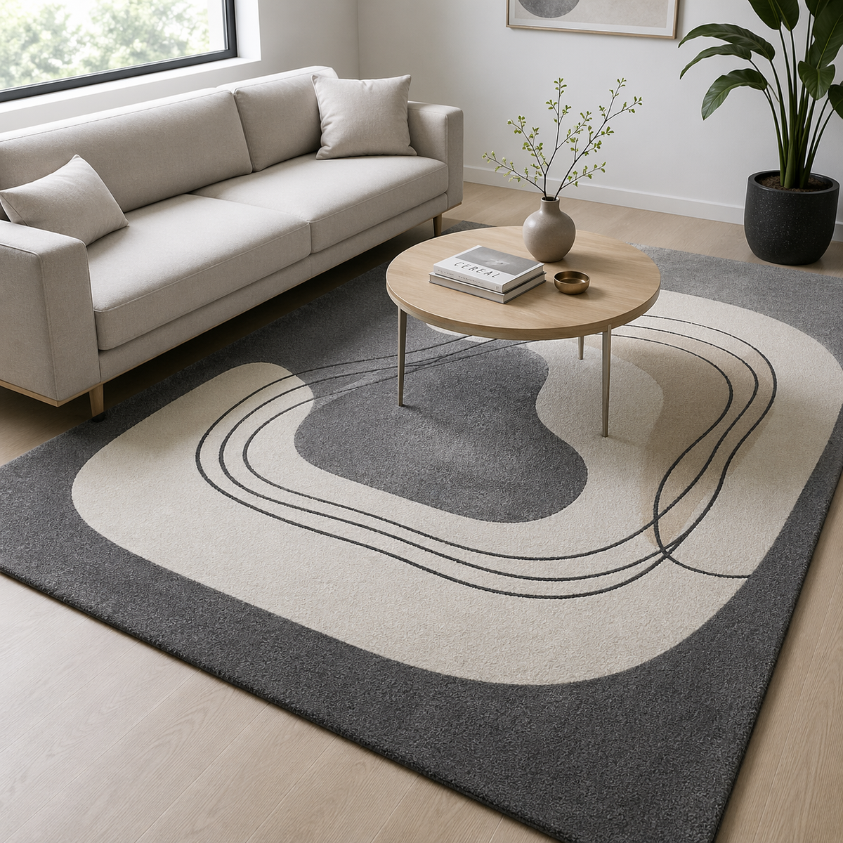 Plush Irregular Hand Tufted Carpet