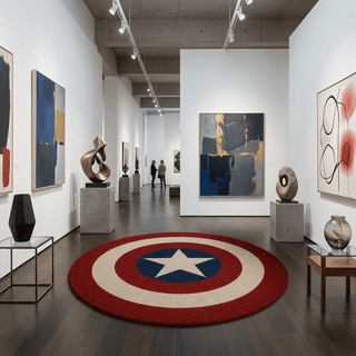 Captainium Round Hand Tufted Carpet