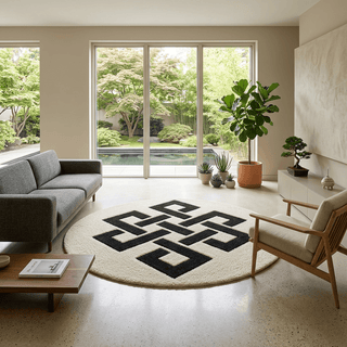 Yesteryear Round Hand Tufted Carpet