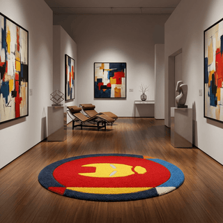 Crystiron Round Hand Tufted Carpet
