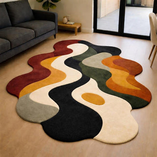 Opulent Irregular Hand Tufted Carpet